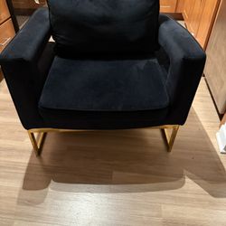 Black Suede Chair