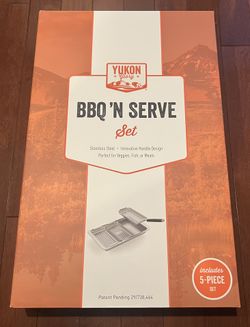 Yukon Glory BBQ 'N SERVE Basket and Drip Pan Set