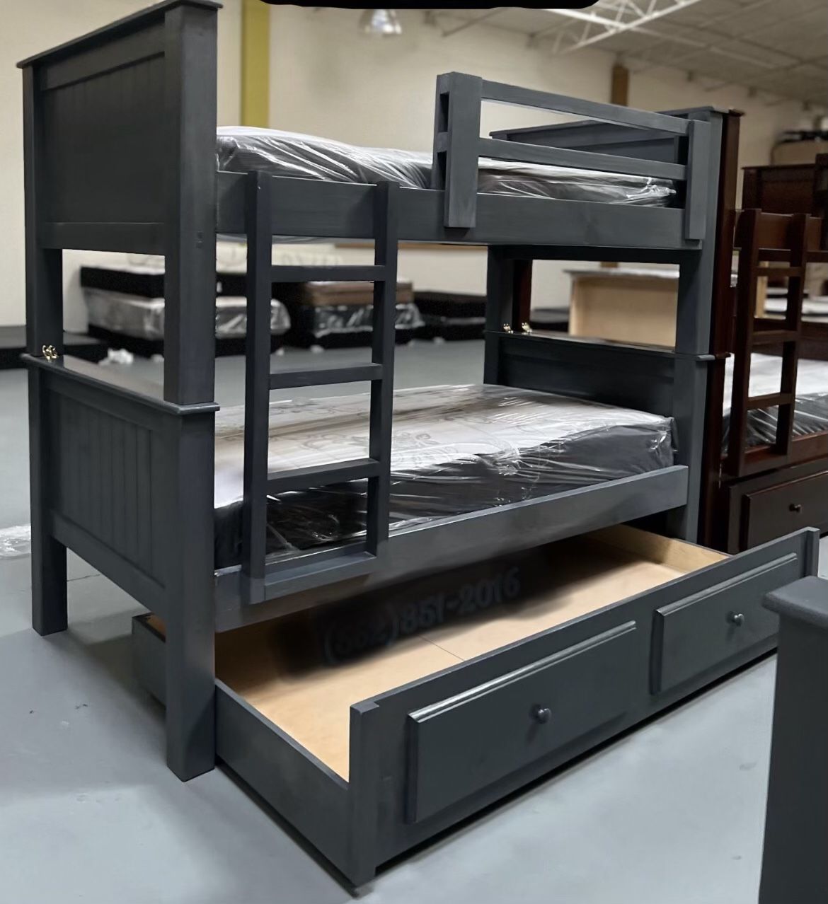 Triple Twin Bunk Bed With Mattress Included