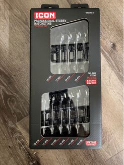 Icon 10pc Stubby Ratchet Wrench Set (metric)