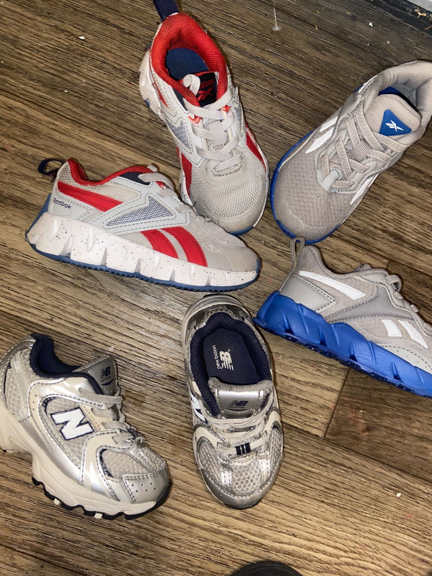 Reebok Both Size 7c  New  Balance Size 7c  And Sonic  Sandals 7c 