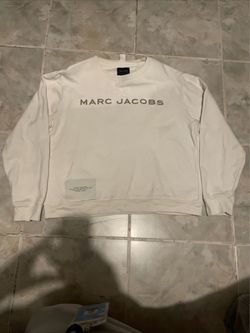Marc Jacobs The Sweatshirt Ivory Logo Pullover Women’s M Cotton