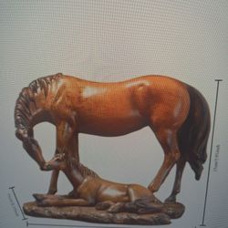 Rich Brown Horse Figurine Resin