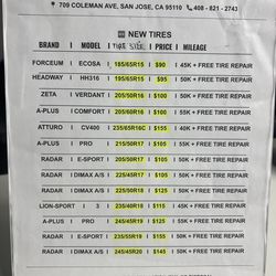 Brand NEW TIRES ON SALE!!!!