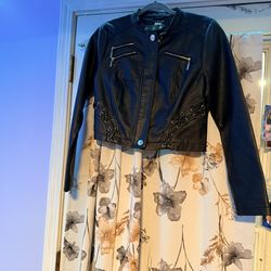 Venus Black Faux Leather Jacket