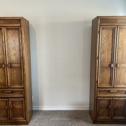 Set Of 2 Bookshelves/Cabinets 