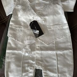New baby baptismal, christening, dress up outfit size 3-6 months