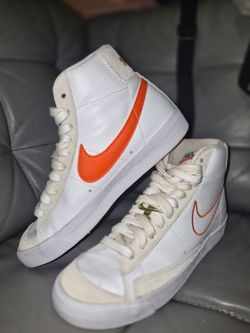 Nike Blazer Mid High-Top Sneakers White Orange