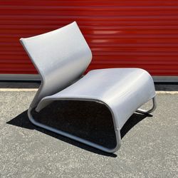 IKEA Oppala 1999 Cantilever Chair Modern Grey Metal Steel Vintage Y2K Lounge Comfy Frame
