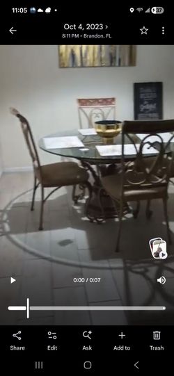 Wrought iron dining room set