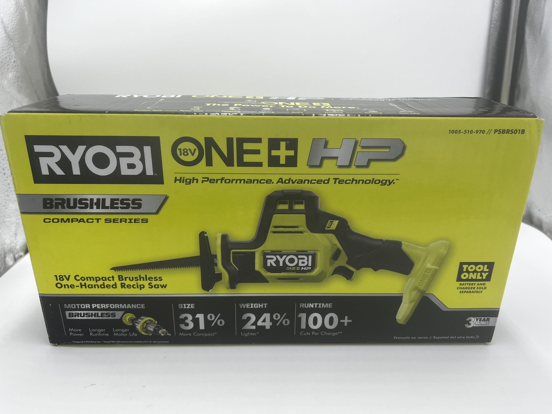 RYOBI ONE+ HP 18V Brushless Cordless Compact One Handed