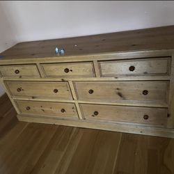 Solid Wood Rustic Dresser / Armoire with Vintage Glass Knobs