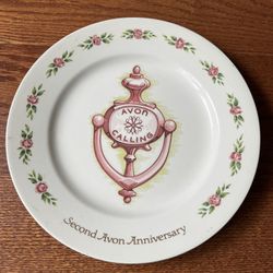 Avon Calling second anniversary plate “the Avon Doorknocker”
