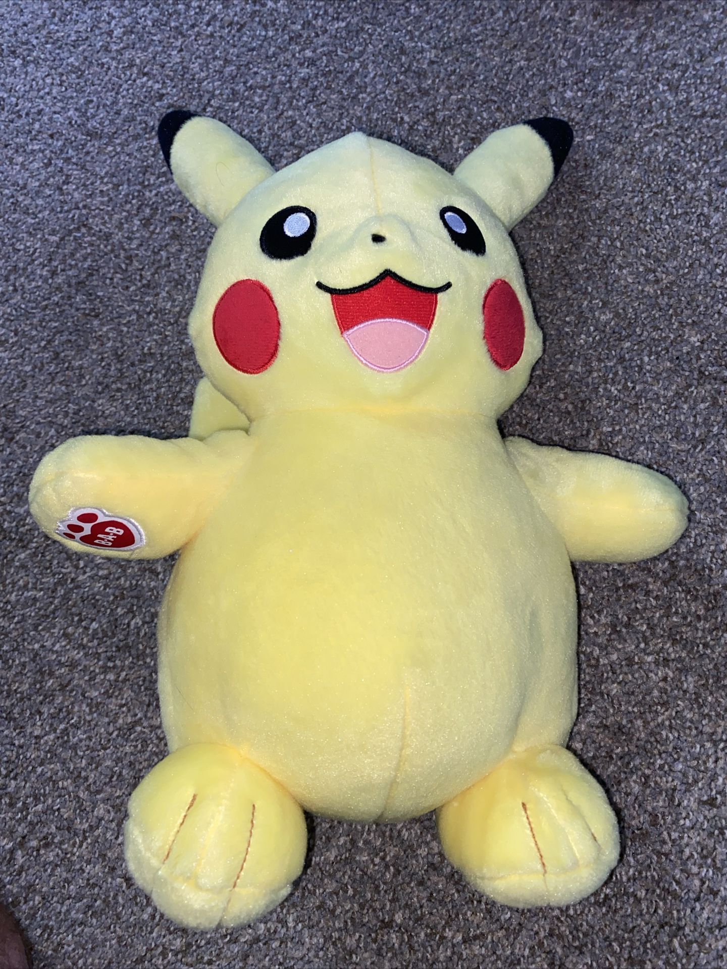 Build A Bear Pikachu Pokemon Plush 18" 2017 Stuffed Animal Soft Toy working talk
