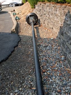 LED area light on 14' pole.