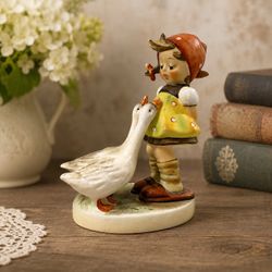 Vintage Goebel M.I. Hummel Goose Girl 47 3/0 Figurine Germany 4”