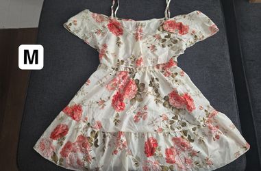 Floral Off-Shoulder Mini Dress Size M