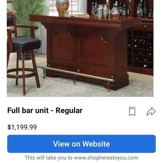 Lambert Traditional Bar Unit with Sink in Cherry Finish by Coaster
