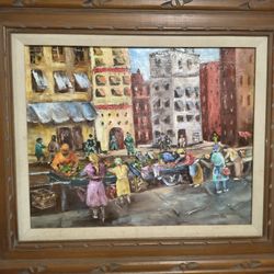 Hand Painted Art In Frame