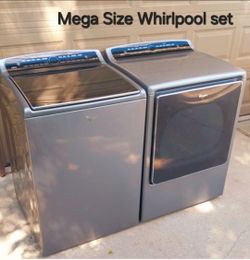 VERY NICE WHIRLPOOL XL Washer and Dryer Set, Delivery Install