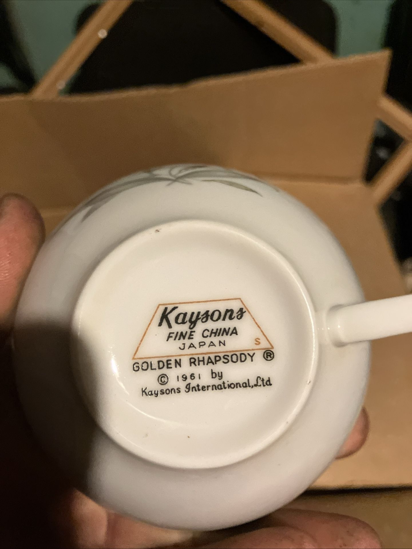 kaysons 1961 golden rhapsody fine china
