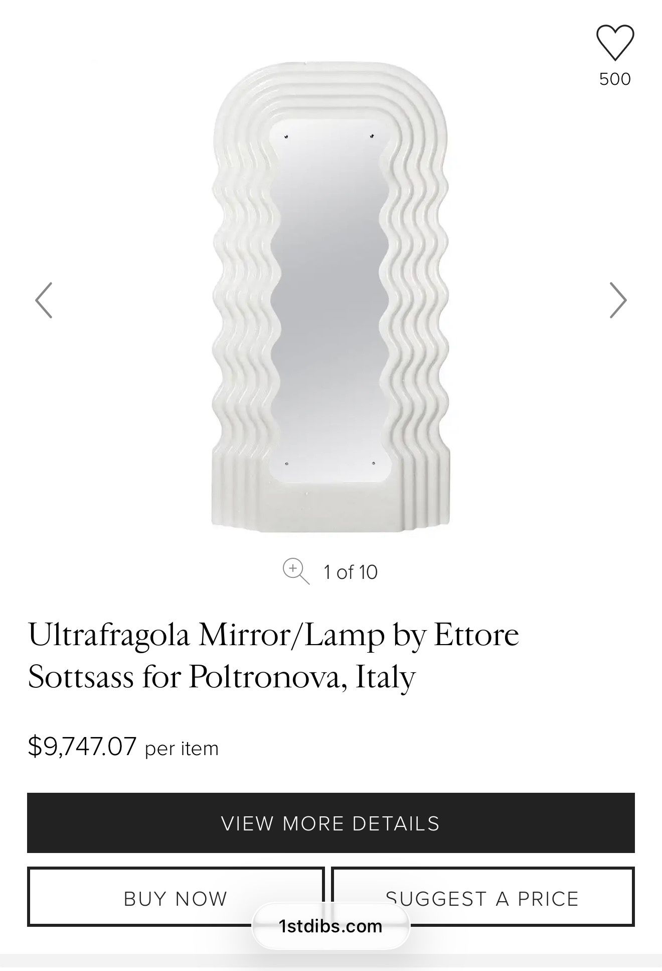 Ultrafragola Mirror/Lamp 