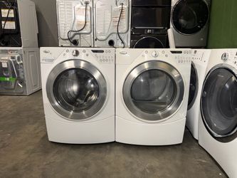 WHIRLPOOL XL CAPACITY WASHER DRYER ELECTRIC SET FREE DELIVERY