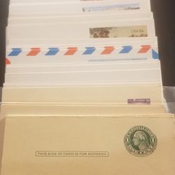 Lot of 130 Prepaid/Stamped Unused Postcards + 16 Stamped Envelopes
