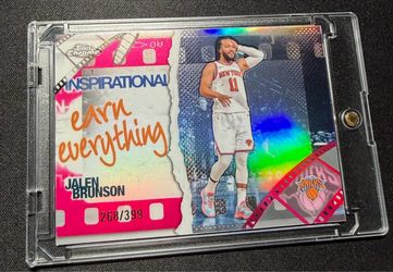 2025 Topps Chrome Jalen Brunson IP-12 Inspirational Earn Everything #268/399.