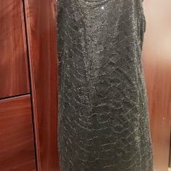 Black Sleeveless Sparkle Sequin Dress