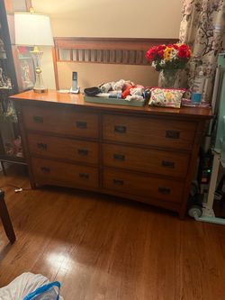 6 Draw Dresse Mirror set with Night Stand