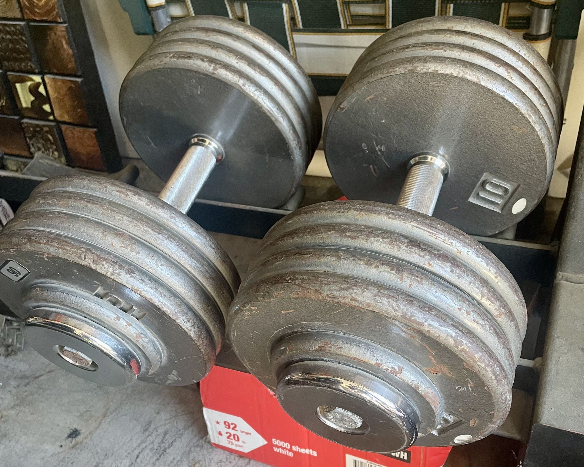 90 Pound Dumbbells