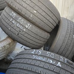 4 275 50 21 Yokohama  With  70 % Tread