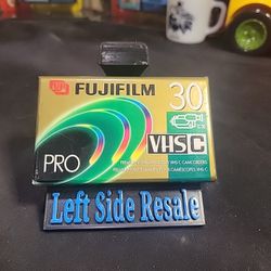 Fujifilm Pro VHS-C Camcorder Video Cassette Tape TC-30, NEW Sealed