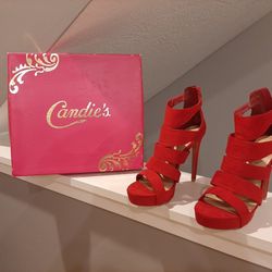 Candies Red High Heel Shoes 