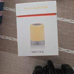 MrCool Smart Music Light wireless Bluetooth speaker and lamp. 
