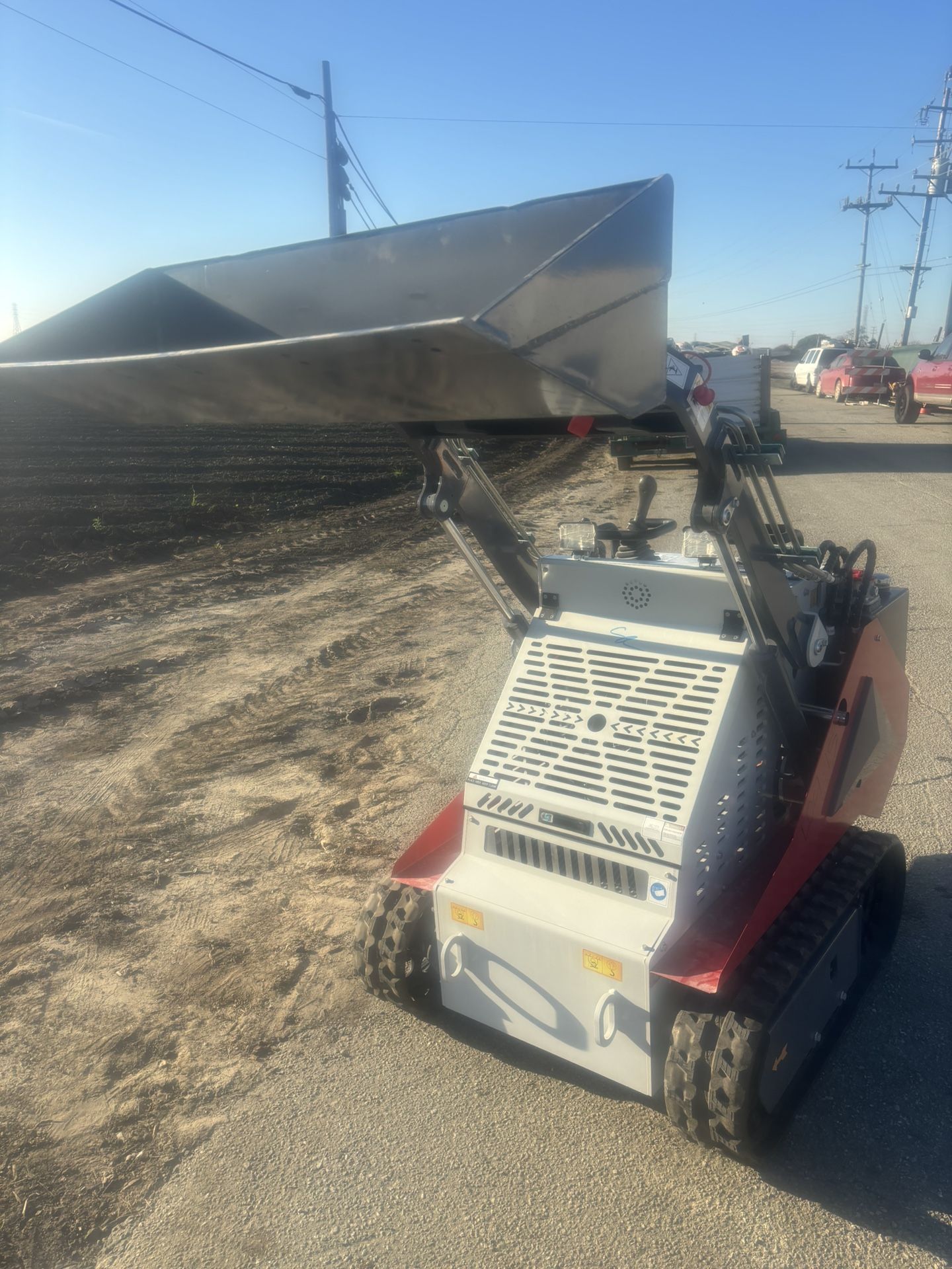 New mini skid steer with single handle joystick controller breaker auger, trencher forks, clam bucket available