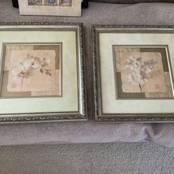2 Pictures With Gold Frames