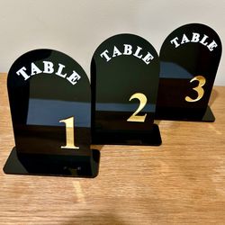 3D Acrylic Table Numbers 1-20