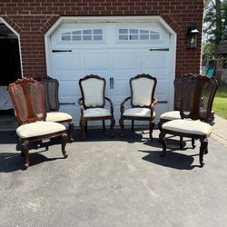 Matching dining room chair set 