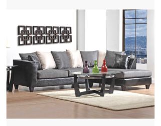 New Grey soft sectional! Awesome sofa couch and Loveseat set specials here