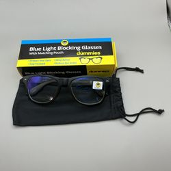 5069-HTT Blue Light Blocking Glasses one size for dummies cleaning pouch black