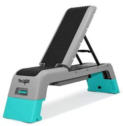 Yes4All Multifunctional Aerobic Deck - Versatile Fitness Station, Weight Bench, Aerobic Stepper, Plyometrics Box for Cardio Workouts and Strength Trai