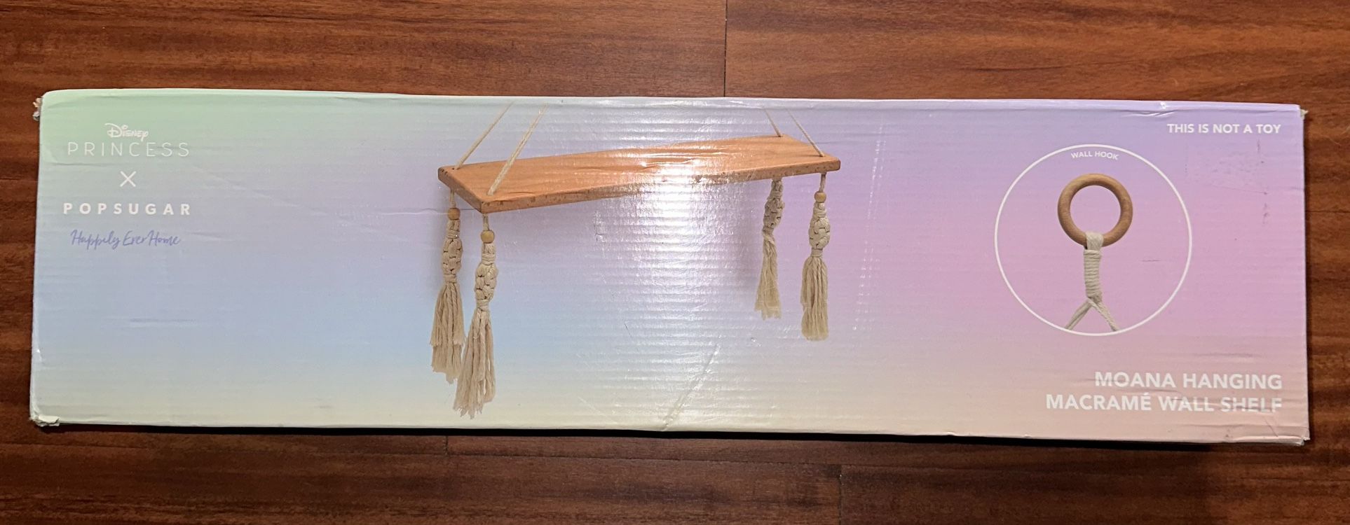 NEW! Disney Princess X POPSUGAR Moana Hanging Macrame Wall Shelf