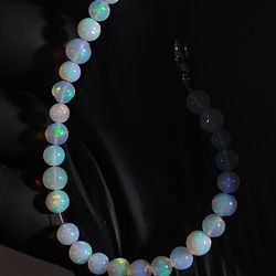 Natural Round Opal Bead Bracelet