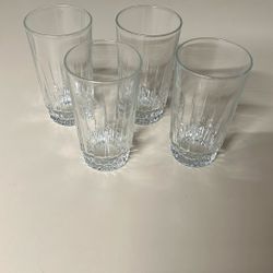 Vintage Arcoroc France Lancer Highball 5.5” Tumblers (4)