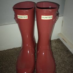 Pink Hunter Rain Boots Size 6.5