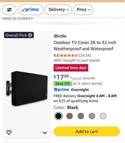iBirdie Outdoor TV Cover 28 to 32 Inch