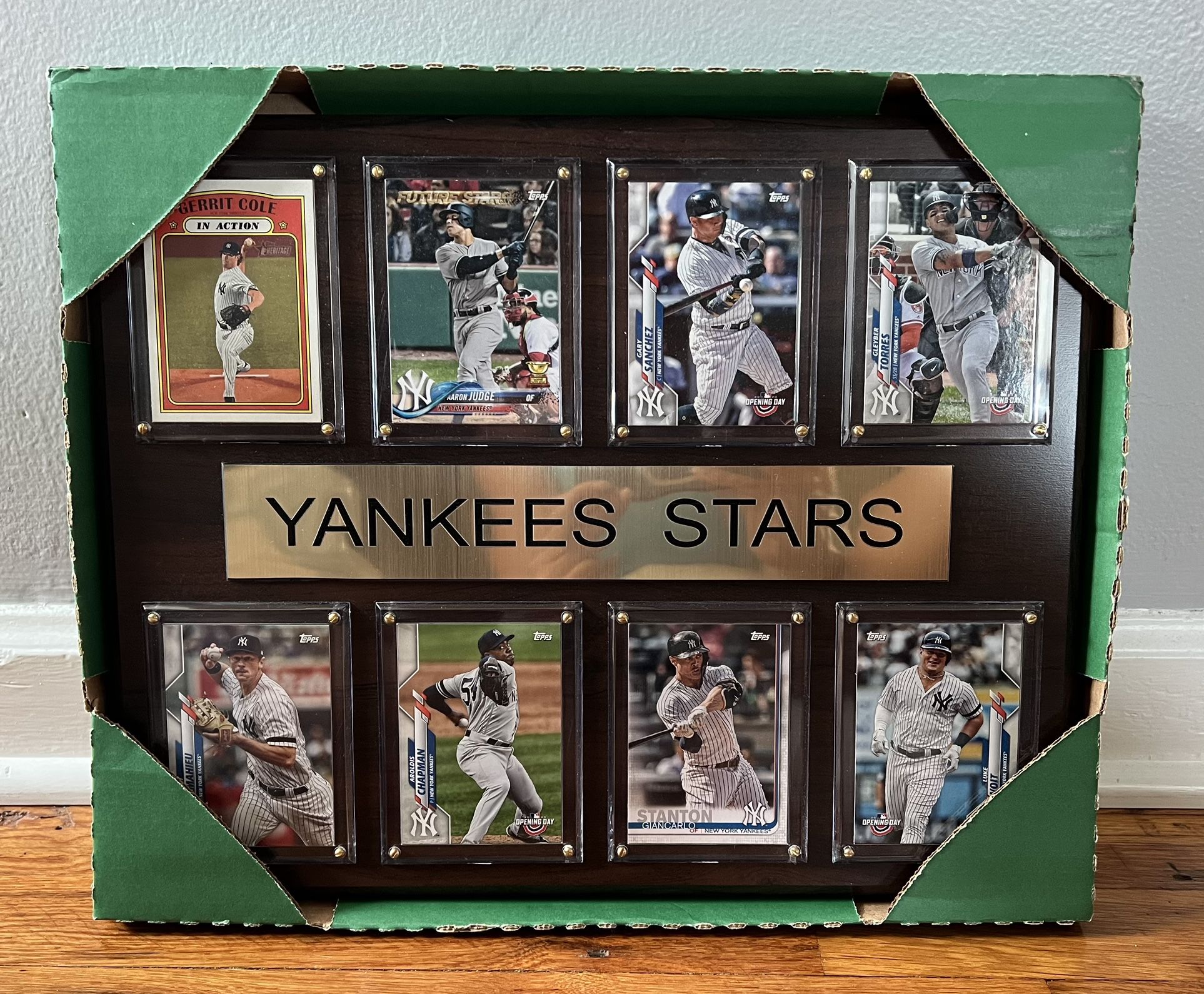 Pro All Star Yankee Baseball Card Wood Plaque!