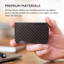 Men's Wallet - Slim, Minimalistic & Seamless, Blocks RFID Scanners, Holds 12 Cards & Has a Money Clip (Carbon Fiber)